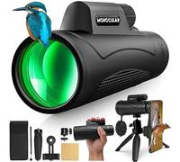 Telescopio monoculares HD de 80 x 100 para Adultos de Alta Potencia con trípode para Smartphone y Prisma BAK4 para observación de Aves, Caza, Camping, Viajes de Concierto