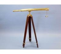 Telescopio náutico con acabado de latón brillante macizo con soporte de trípode, telescopio náutico vintage de escritorio con acabado antiguo, telescopio victoriano, un hermoso artículo náutico