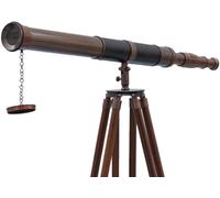 Telescopio náutico de latón Admirals de pie de 62 pulgadas, decoración del hogar, telescopio vintage y marino (62 pulgadas, color marrón antiguo)