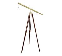 Telescopio náutico de latón de 60 pulgadas con trípode de madera, telescopio ajustable, instrumento azul marino, telescopio marítimo