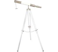 Telescopio náutico de latón marítimo hecho a mano, artículo de un solo barril de madera, trípode ajustable blanco, decoración para el hogar y la oficina