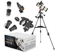 Telescopio Omegon N 114/500 EQ Neo | telescopio Newtoniano Compacto | Amplio Campo de visión | Montura paraláctica | trípode de Acero Inoxidable | Adaptador de Smartphone y Accesorios