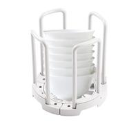 Telescopio organizador Teller - Soporte ajustable para cuencos, plato contador telescópico | Soporte para tapa para ollas que ahorra espacio, práctico organizador de platos domésticos para armarios