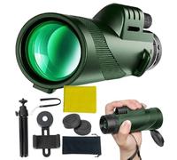 Telescopio para Adultos de Alta Potencia, monocular para la Caza, Telescopio de Mano con Aumento de 80x, Accesorios portátiles para la al Aire para Acampar de montaña