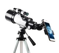 Telescopio para adultos, niños principiantes, 70 mm de apertura, 400 mm, telescopio refractor astronómico, telescopio con lente de prisma BAK4 para astronomía con adaptador para teléfono inteligente y
