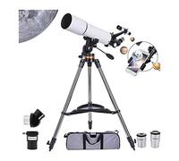 Telescopio para Adultos, para niños y Adultos, telescopio astronómico Refractor portátil para niños y Principiantes, múltiples oculares y Accesorios incluidos, Apertura Infinity de 80 mm