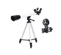 Telescopio para Adultos, Principiantes, niños, 60 mm de Apertura, 700 mm AZ Telescopio astronómico Compacto Refractor con Adaptador para teléfono Inteligente y trípode BAK4 Prism FMC Lente Telesco