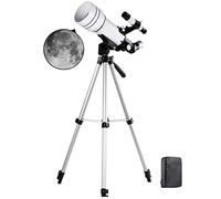 Telescopio para adultos y niños, telescopios refractores con apertura de 70 mm, telescopio de viaje portátil con trípode, regalos de astronomía para niños y principiantes de astronomía, cálido como