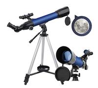 Telescopio para adultos y niños y principiantes, apertura de 60 mm, longitud focal de 500 mm, telescopios portátiles profesionales con trípode de acero inoxidable ajustable bolsa de transporte