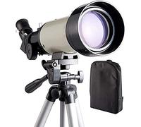 Telescopio para exteriores, telescopio para niños, adultos y principiantes, 70 mm de apertura, 400 mm, telescopio refractor astronómico, telescopio de viaje portátil con un trípode ajustable (paquete