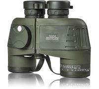 Telescopio para navegación, binoculares impermeables 10x50 resistentes a la niebla con telémetro, brújula, telescopio para navegación, binoculares militares marinos para adultos y observación de
