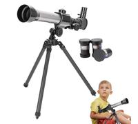 Telescopio para niños con trípode, telescopio refractor óptico con oculares HD, telescopio astronómico, telescopio para niños de 8 a 12 años, monocular de viaje portátil para ver lunas, estrellas