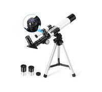 Telescopio para niños: telescopio astronómico portátil con brújula y trípode, telescopio refractor para niños y principiantes A2