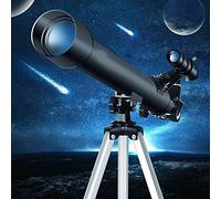 Telescopio para niños Telescopio de Viaje portátil Calibre de 50 mm Telescopios de Distancia Focal de 600 mm para Principiantes en astronomía y Adultos Los Mejores cumpleaños para