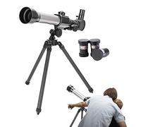 Telescopio para niños, telescopio refractor óptico de 60 mm con trípode ajustable y 3 oculares, telescopios espaciales monoculares al aire libre, alcance buscador de viaje para adultos, principiantes