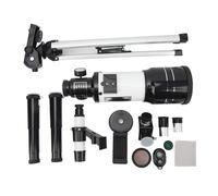 Telescopio para niños y adultos, adaptador para teléfono inteligente, telescopio refractor ligero con gran aumento, lentes de vidrio óptico