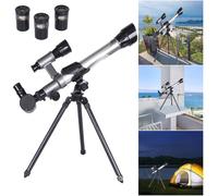 Telescopio para niños y adultos con marco ligero de aleación de aluminio, óptica totalmente multicapa, telescopio refractor astronómico portátil