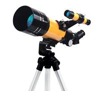 Telescopio para niños y Principiantes Telescopio astronómico de Apertura de 70 mm con trípode Ajustable, telescopio refractor portátil