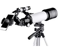 Telescopio para niños y Principiantes, telescopio Refractor de astronomía de 70 mm con trípode Ajustable, telescopio de Viaje con Bolsa de Transporte, Adaptador de teléfono y Control Remoto inalámbri