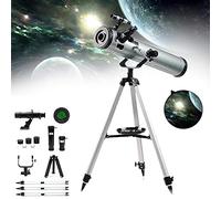 Telescopio para Principiantes 525X-35X, telescopio Refractor HD de 76 mm para astronomía para Adultos, telescopios refractores de Alcance Inicial, con trípode+Alcance Bus
