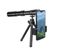 Telescopio para Smartphones, Telescopio para Adultos y Niños | Monoculares refractores de telescopio de visión Clara - Telescopio monocular Resistente para observación de Aves Silvestres