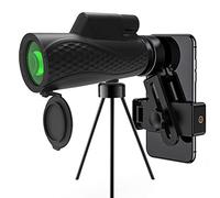 Telescopio portátil 12X50 de Alta Potencia HD con trípode, antivibración, Resistente al Agua IPX7, visión Nocturna incorporada, Compatible con teléfonos Inteligentes. Se Requiere un telescopio