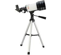 Telescopio portátil de Viaje para Adultos con Visor buscador, Apertura de 70 mm, refracción astronómica de Montaje AZ de 300 mm, óptica de Vidrio Totalmente recubierta