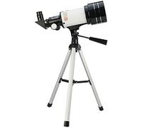 Telescopio portátil para Adultos con Visor buscador, refracción astronómica con Montura AZ de 70 mm de Apertura y 300 mm, óptica de Vidrio Completamente recubierta Vision