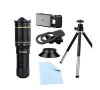 Telescopio Profesional Monocular 32x 22x 4K, Zoom HD, Lente De Teléfono, Cámara, Teleobjetivo con Trípode, Metal For Turismo Y Camping Ocular Potente Y Aumento(32x B)