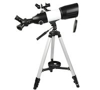 Telescopio profesional para adultos, 80 mm de apertura, 400 mm de longitud focal, telescopios refractores portátiles astronómicos para niños y principiantes, con trípode ajustable, 2 oculares, montura