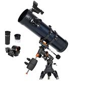 Telescopio Reflector para Principiantes Óptica de Vidrio Totalmente Revestida Trípode de Altura Ajustable