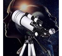Telescopio refractario astronómico de montaje de longitud focal de 500 mm, telescopio refractor de 70 mm con trípode buscador, mochila HD de visión nocturna con poca luz, mochila y filtro lunar