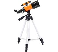Telescopio Refractor astronómico de Apertura de 70 mm, Buen Regalo para observar la Luna y el Paisaje Telescopio portátil de Viaje con Mochila, Soporte para teléfono Inteligente (Paquete 2 A)