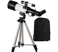 Telescopio Refractor, Calibre 50-100 mm, telescopio de Viaje portátil, telescopios para Principiantes en astronomía, telescopio para niños con trípode y Mochila (Color: A)