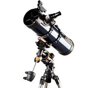 Telescopio refractor de 130 mm, sistema óptico de prueba de reflexión Newton, ocular positivo de 20 mm, buscador de puntos rojos con trípode ajustable para niños y adultos