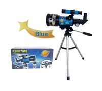 Telescopio refractor de 70 mm de apertura y F300 mm | Zoom de 15X a 150X con lente Barlow y trípode | Kit de astronomía portátil para la
