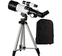 Telescopio Refractor de Calibre 50-100 mm, portátil, Ideal para Principiantes en astronomía y niños, con trípode y Mochila.