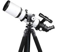 Telescopio Refractor monocular portátil de 80 mm con trípode y Visor, con Poca luz, Duradero, con Adaptador para teléfono Inteligente, Mochila y Filtro Lunar
