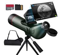 Telescopio, refractor profesional, enfoque automático, telescopios electrónicos digitales portátiles con cámara de astrofotografía 4K, pantalla dual interna y externa para adultos y principiantes
