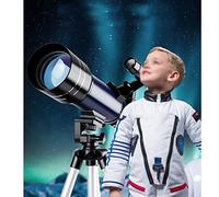 Telescopio Refractor Spacmirrors, Telescopio astronómico para observar Las Estrellas, Telescopio para niños y Adultos, Telescopio para niños con trípode Ajustable