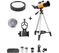 Telescopio Refractor Spacmirrors, telescopio para niños Principiantes, telescopio astronómico de Apertura de 70 mm y 400 mm, telescopio de Viaje para Adultos con Mochila, Regalo para niños, para