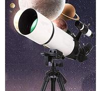Telescopio Spacmirrors para Principiantes, Adultos y niños, telescopio astronómico de 80 mm de Apertura y 400 mm con Mochila con trípode Ajustable, telescopio para niños, para Interiores y Exteriores