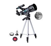 Telescopio, telescopio astronómico de 70 mm/300 mm con trípode y Visor, telescopio portátil para niños, Principiantes, Adultos, Regalos de graduación