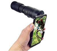Telescopio Telescopio con Zoom Impermeable para observación de Aves Monocular h Power 1 * 300 * 40 + Soporte + Clip, con Soporte para teléfono Inteligente y trípode, 4K 10 300X40 Mm Telescopio Mon