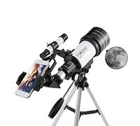 Telescopio, telescopio de 70 mm de Apertura y 300 mm para Adultos y niños, telescopios refractores astronómicos de óptica Totalmente Multicapa con trípode y Adaptador para teléfono