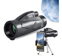 Telescopio Telescopio monocular actualizado - - Monocular Power HD de 80 x 200 h con Soporte para teléfono Inteligente y trípode Monocular Impermeable para observación de Aves, Camping, Senderismo
