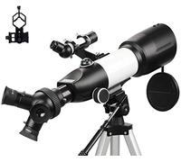 Telescopio telescopio para adultos, apertura de 80 mm, lente prismática de 400 mm, oculares 3 en 1, telescopio refractor astronómico para astronomía con soporte para teléfono y trípode y Rem