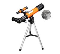 Telescopio, telescopio Refractor astronómico de 50 mm de Apertura y 360 mm de Longitud Focal para niños Principiantes, telescopio de Viaje con trípode y buscador