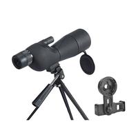 Telescopio Terrestre HD De 25-75x60mm, Lente ED, Monocular Potente con Zoom, Prisma Bak4 For Acampar Al Aire Libre, Avistaje Aves Y Tiro Claro Imagen(Black Set)