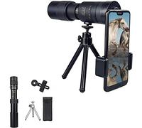 Telescopios monoculares 4k 10-300x40 mm Binoculares monoculares con Zoom Telescopio de Bolsillo Admite teléfono Inteligente para Tomar fotografías para Escalar Observación de Aves Concierto Negro